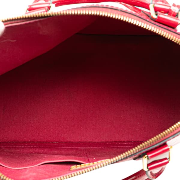 Pre-owned Louis Vuitton Monogram Vernis Alma PM Red