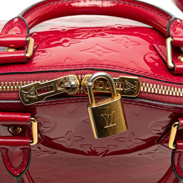 Pre-owned Louis Vuitton Monogram Vernis Alma PM Red