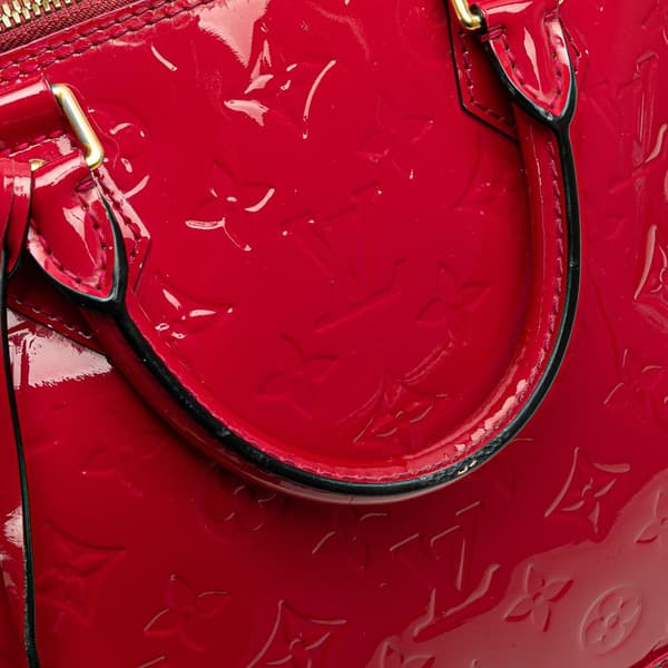 Pre-owned Louis Vuitton Monogram Vernis Alma PM Red