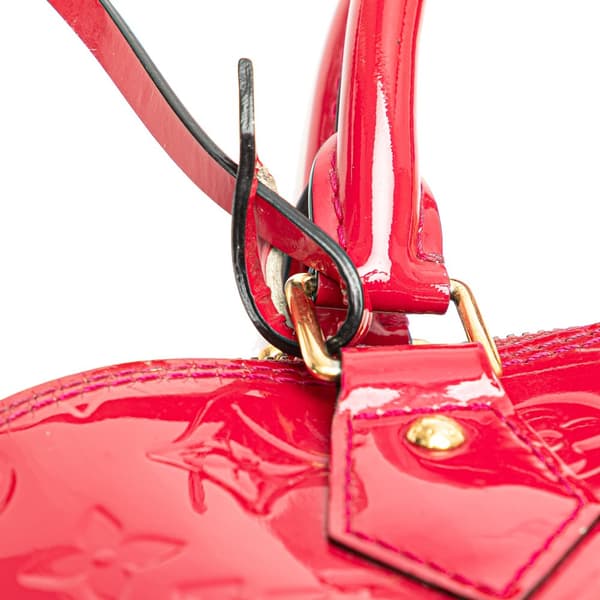Pre-owned Louis Vuitton Monogram Vernis Alma PM Red
