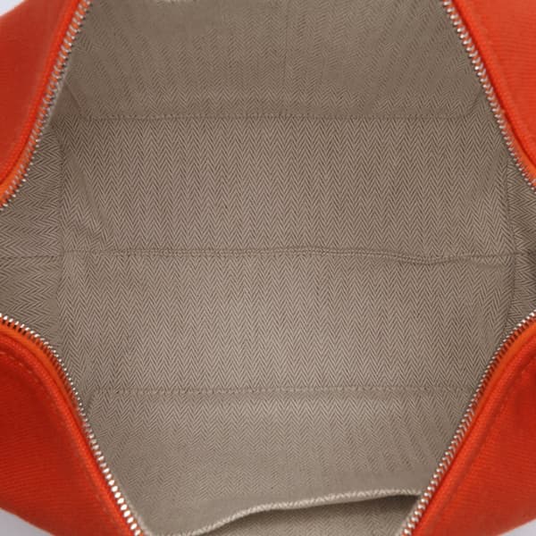 Pre-owned Hermès Small Canvas Bride A Brac Case Orange