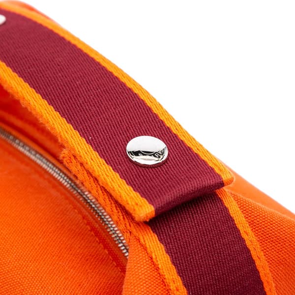 Pre-owned Hermès Small Canvas Bride A Brac Case Orange