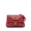 Pikkukuva 1 / 10: Pre-owned Chanel Small Quilted Lambskin Chain Link Flap Red