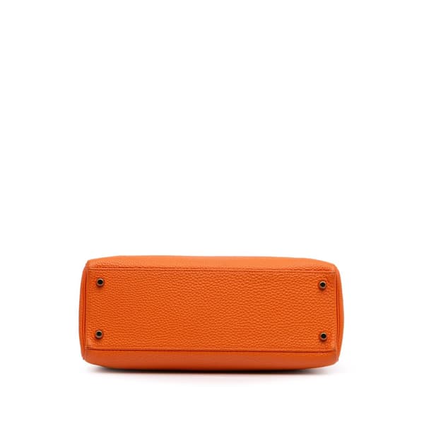 Pre-owned Hermès Togo Kelly II Retourne 32 Orange