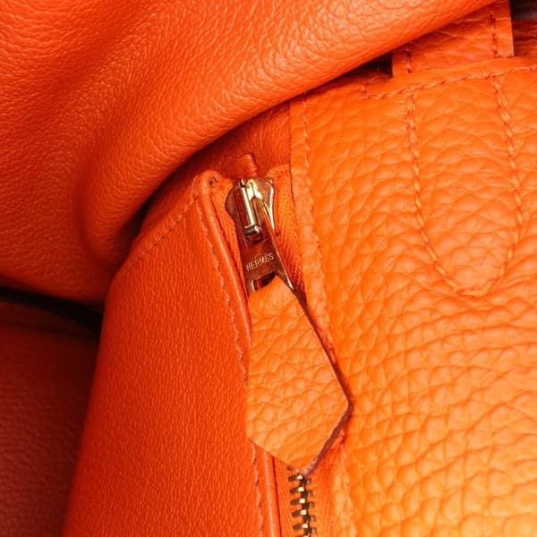 Pre-owned Hermès Togo Kelly II Retourne 32 Orange