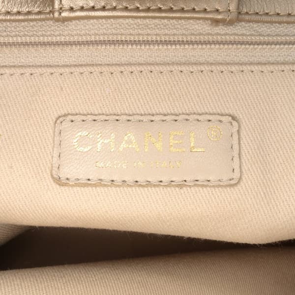 Pre-owned Chanel Perforated Metallic Calfskin Up In The Air Tote Gold
