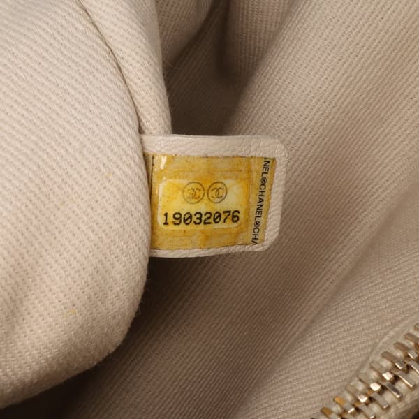 Pre-owned Chanel Perforated Metallic Calfskin Up In The Air Tote Gold