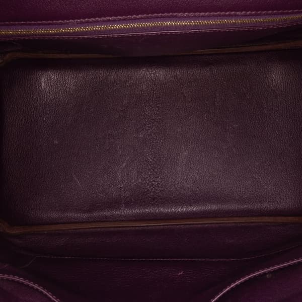Pre-owned Hermès Togo Birkin Retourne 35 Purple