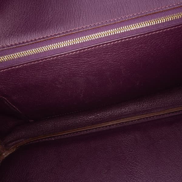 Pre-owned Hermès Togo Birkin Retourne 35 Purple