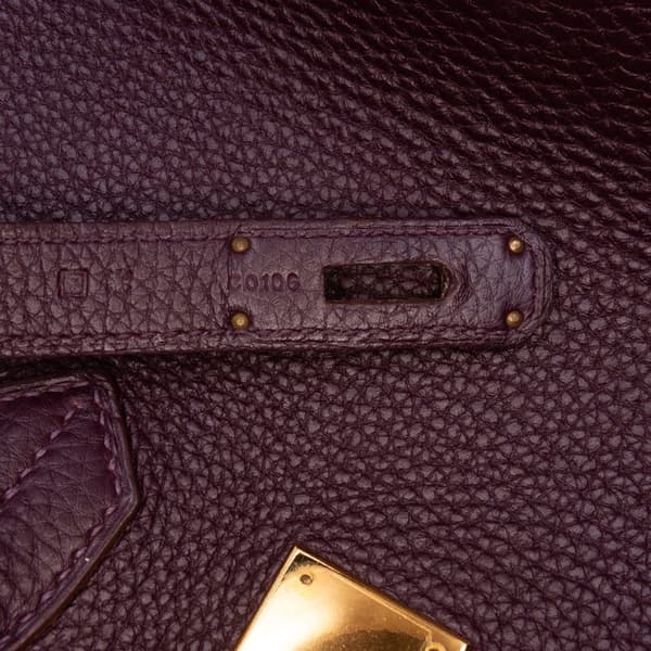 Pre-owned Hermès Togo Birkin Retourne 35 Purple