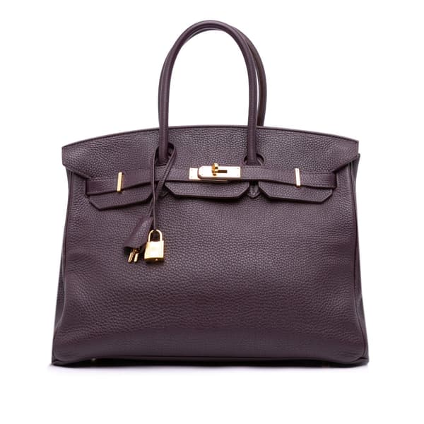 Pre-owned Hermès Togo Birkin Retourne 35 Purple