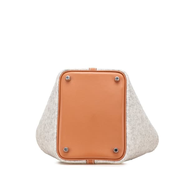 Pre-owned Hermès Feutre and Swift Picotin Lock 18 Gray