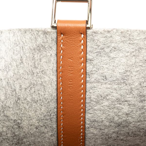 Pre-owned Hermès Feutre and Swift Picotin Lock 18 Gray