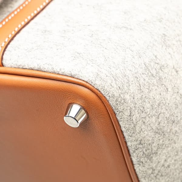 Pre-owned Hermès Feutre and Swift Picotin Lock 18 Gray