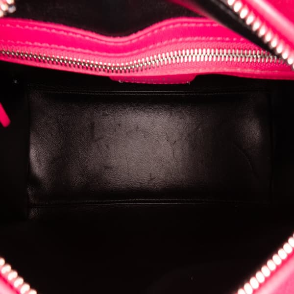 Pre-owned Dior Medium Tricolor Lambskin Cannage Lady Dior Pink