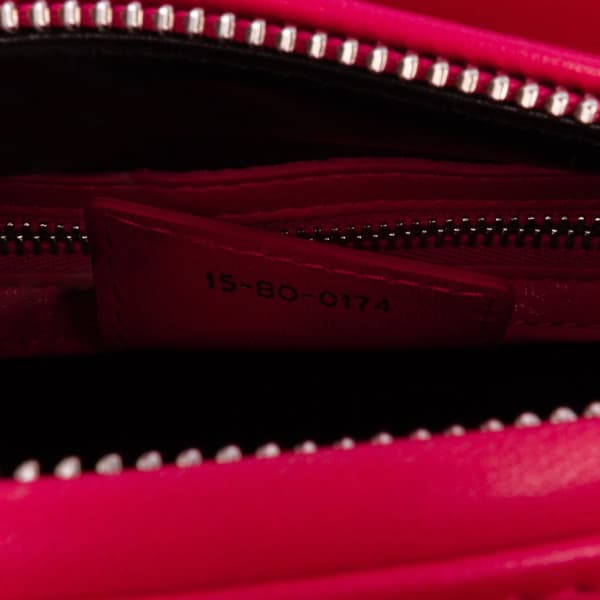 Pre-owned Dior Medium Tricolor Lambskin Cannage Lady Dior Pink
