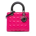 Pikkukuva 1 / 10: Pre-owned Dior Medium Tricolor Lambskin Cannage Lady Dior Pink