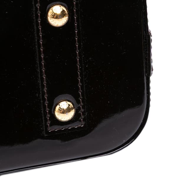 Pre-owned Louis Vuitton Monogram Vernis Alma BB Purple