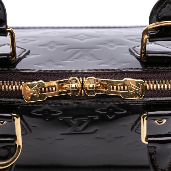 Pre-owned Louis Vuitton Monogram Vernis Alma BB Purple