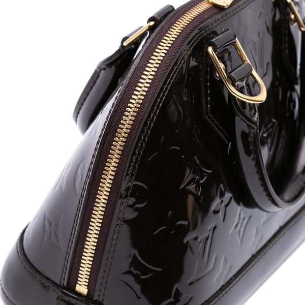 Pre-owned Louis Vuitton Monogram Vernis Alma BB Purple