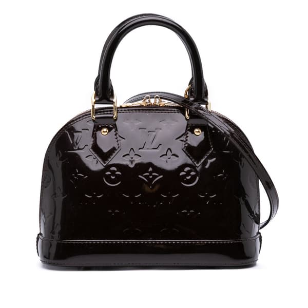 Pre-owned Louis Vuitton Monogram Vernis Alma BB Purple