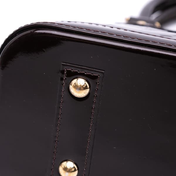 Pre-owned Louis Vuitton Monogram Vernis Alma BB Purple