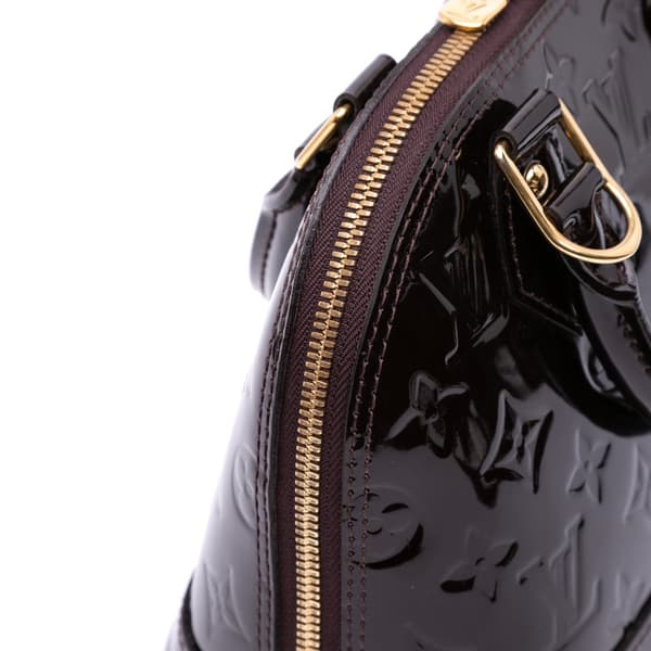 Pre-owned Louis Vuitton Monogram Vernis Alma BB Purple