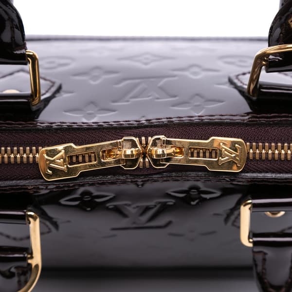 Pre-owned Louis Vuitton Monogram Vernis Alma BB Purple