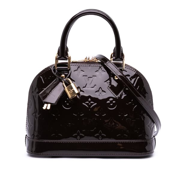Pre-owned Louis Vuitton Monogram Vernis Alma BB Purple