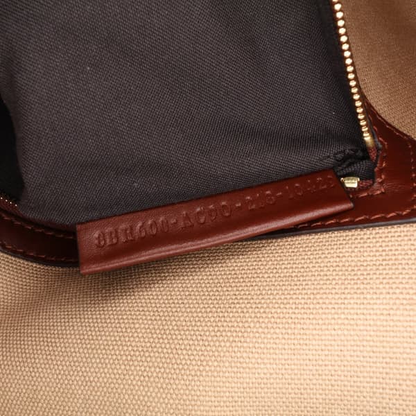 Pre-owned Fendi Medium Embroidered Canvas Baguette Satchel Brown