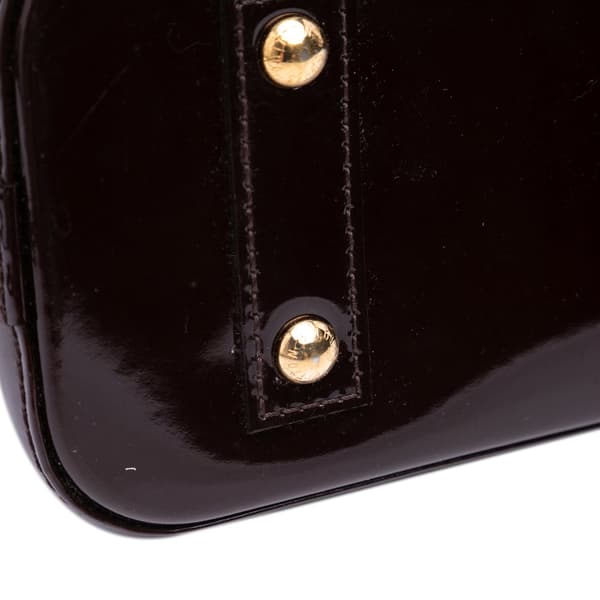 Pre-owned Louis Vuitton Monogram Vernis Alma BB Purple