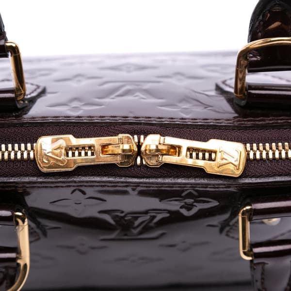 Pre-owned Louis Vuitton Monogram Vernis Alma BB Purple