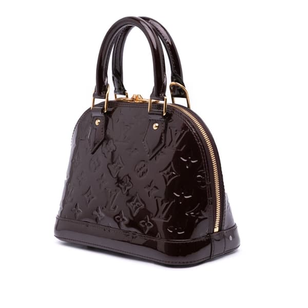 Pre-owned Louis Vuitton Monogram Vernis Alma BB Purple