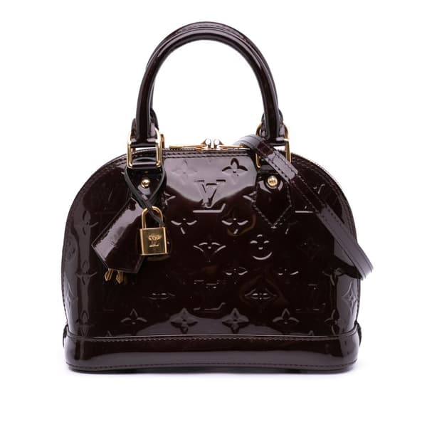 Pre-owned Louis Vuitton Monogram Vernis Alma BB Purple