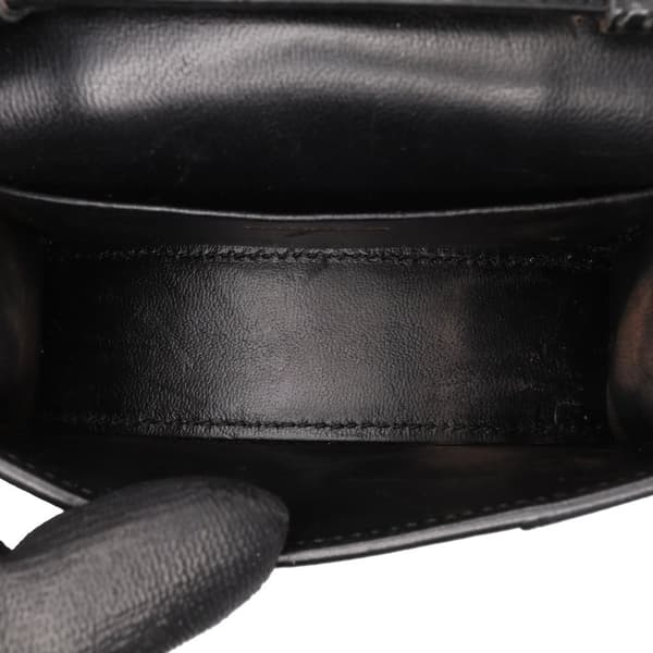 Pre-owned Balenciaga Mini Leather Hourglass Top Handle Bag Black