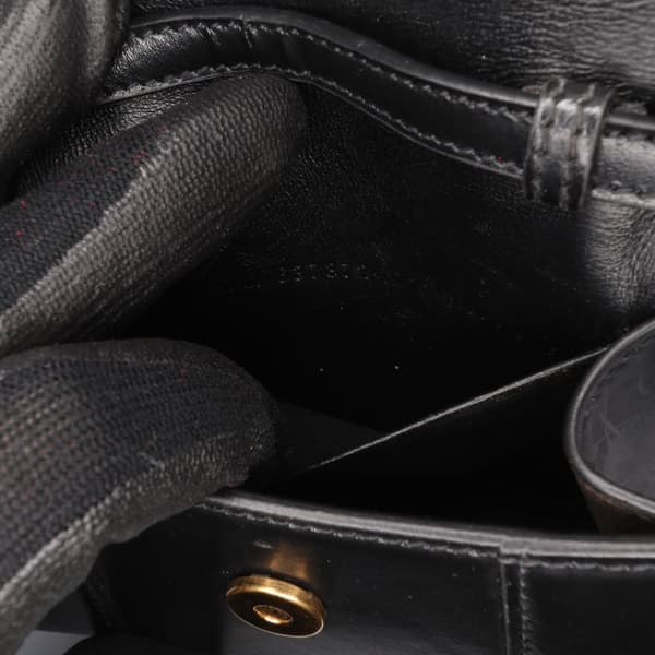 Pre-owned Balenciaga Mini Leather Hourglass Top Handle Bag Black