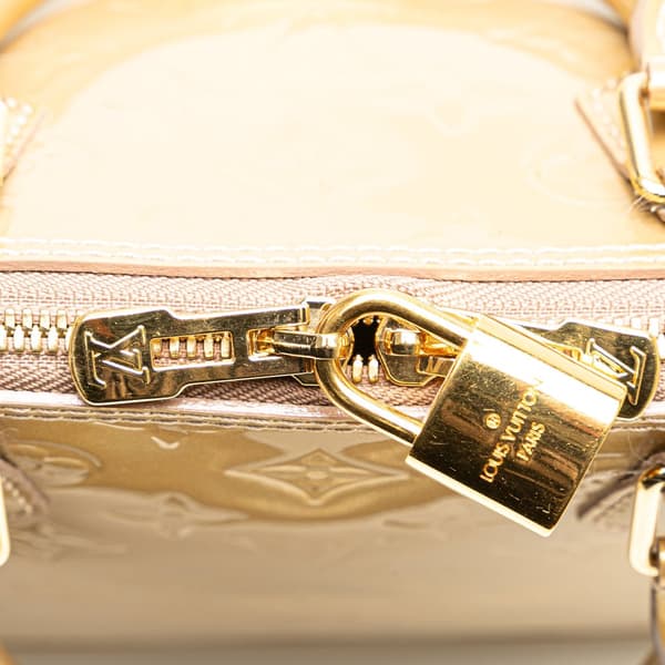 Pre-owned Louis Vuitton Monogram Vernis Alma PM Gold