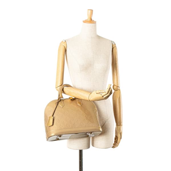 Pre-owned Louis Vuitton Monogram Vernis Alma PM Gold