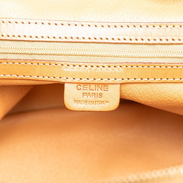 Pre-owned Celine Macadam Coated Canvas Handbag Brown