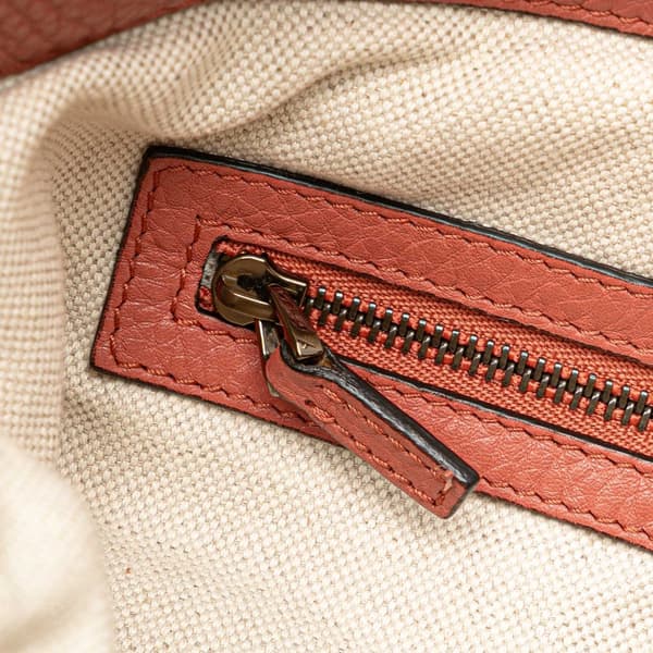 Pre-owned Gucci Leather Bamboo Satchel Pink