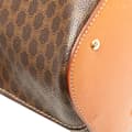 Miniatyrbild 8 av 10: Pre-owned Celine Large Macadam Coated Canvas Dome Satchel Brown