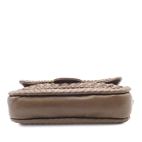 Pre-owned Chanel Wrinkled Lambskin Hidden Chain Flap Brown