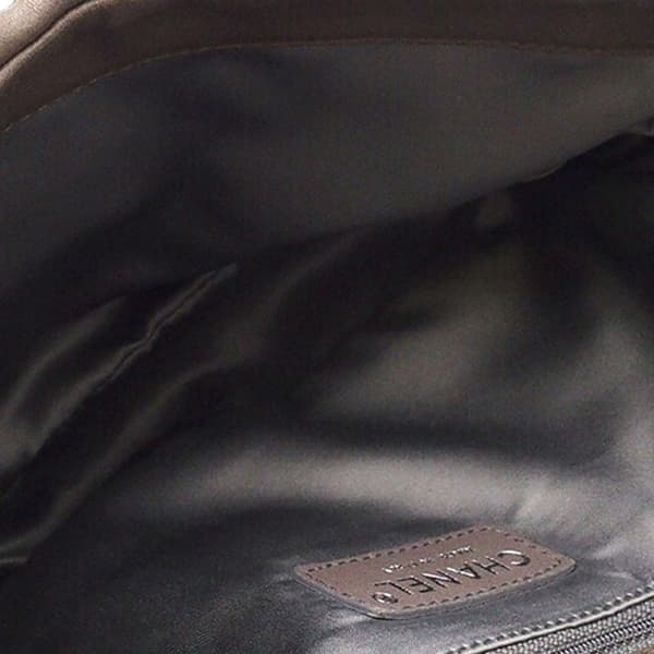 Pre-owned Chanel Wrinkled Lambskin Hidden Chain Flap Brown