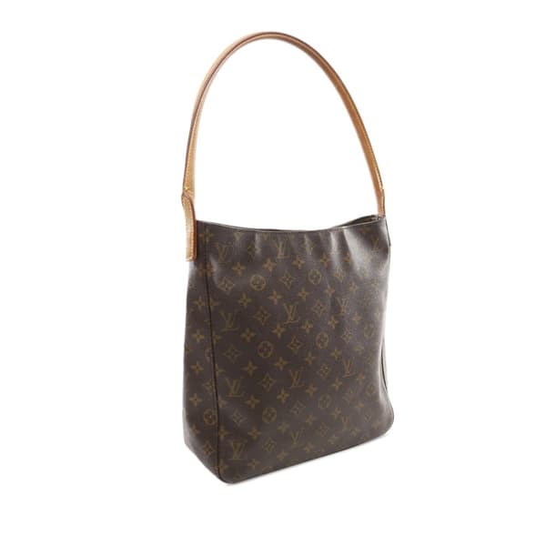Pre-owned Louis Vuitton LOUIS VUITTON Looping GM Shoulder Bag M51145 Monogram PVC coated canvas leather Brown Used Women
