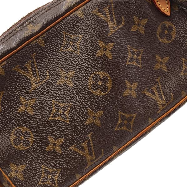 Pre-owned Louis Vuitton LOUIS VUITTON MarlyBandouliereMonogram Shoulder Bag M51828 PVC coated canvas leather Brown Used Women