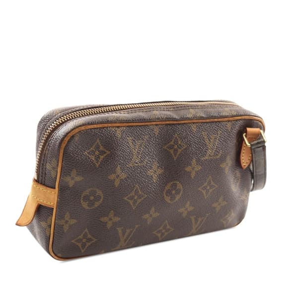 Pre-owned Louis Vuitton LOUIS VUITTON MarlyBandouliereMonogram Shoulder Bag M51828 PVC coated canvas leather Brown Used Women
