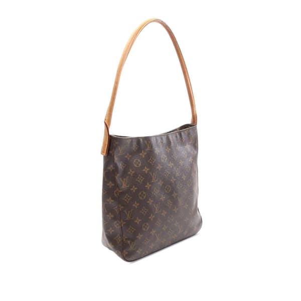 Pre-owned Louis Vuitton LOUIS VUITTON Looping GM Shoulder Bag M51145 Monogram PVC coated canvas leather Brown Used Women