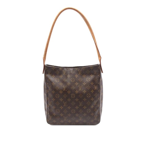 Pre-owned Louis Vuitton LOUIS VUITTON Looping GM Shoulder Bag M51145 Monogram PVC coated canvas leather Brown Used Women