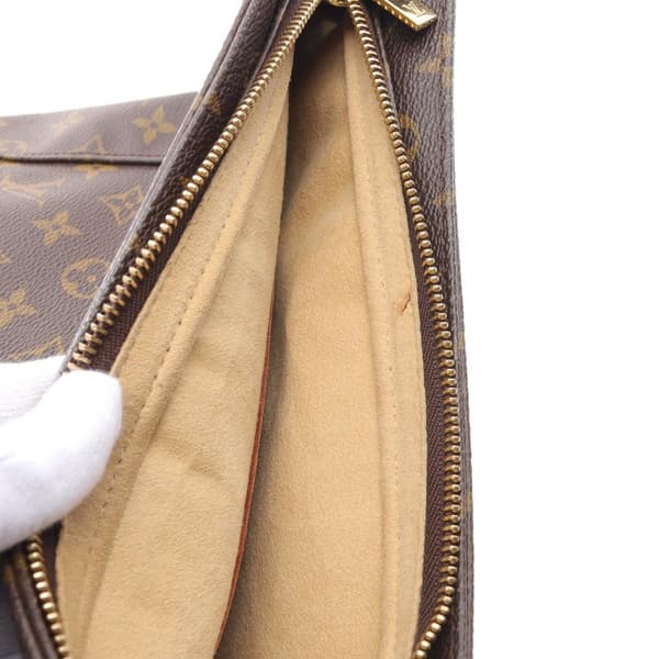 Pre-owned Louis Vuitton LOUIS VUITTON Looping GM Shoulder Bag M51145 Monogram PVC coated canvas leather Brown Used Women