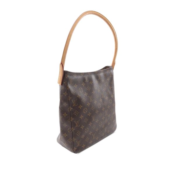 Pre-owned Louis Vuitton LOUIS VUITTON Looping GM Shoulder Bag M51145 Monogram PVC coated canvas leather Brown Used Women